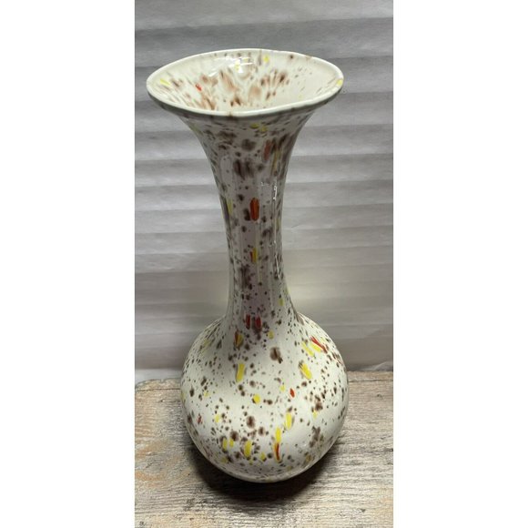 Mid Century Modern Ceramic Vase with Drip Glaze Retro psychedelic 1970s Piece - Picture 4 of 12